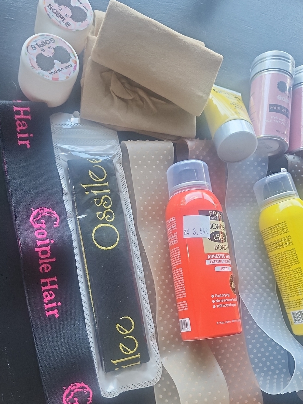 All EBIN Wonder Lace Bond + Yellow Adhesive Spray Hair Kit (Beige, Pink, Yellow) - Picture 3 of 3
